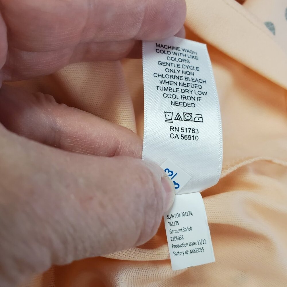 Maurices Maxi Sundress Women Size L Peach Black Polka Dot Halter Elastic Back - Picture 11 of 12